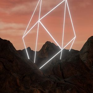 Preview wallpaper mountains, neon, shape, geometric, rocks