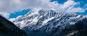 Preview wallpaper mountains, new zealand, sky, clouds