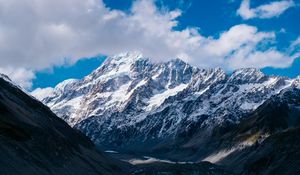 Preview wallpaper mountains, new zealand, sky, clouds