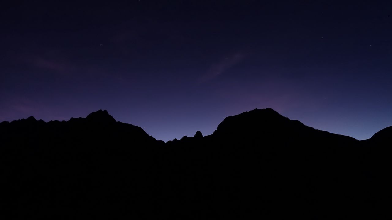 Wallpaper mountains, night, dark, nature