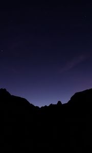 Preview wallpaper mountains, night, dark, nature