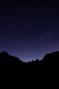 Preview wallpaper mountains, night, dark, nature