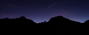 Preview wallpaper mountains, night, dark, nature