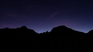 Preview wallpaper mountains, night, dark, nature