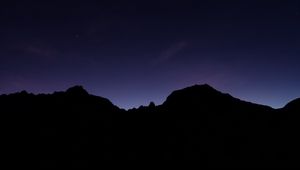 Preview wallpaper mountains, night, dark, nature