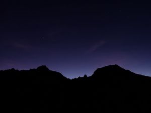 Preview wallpaper mountains, night, dark, nature