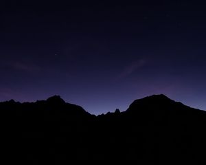 Preview wallpaper mountains, night, dark, nature