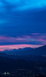 Preview wallpaper mountains, night, sky