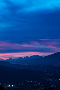 Preview wallpaper mountains, night, sky