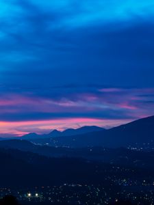 Preview wallpaper mountains, night, sky