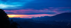 Preview wallpaper mountains, night, sky