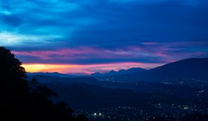 Preview wallpaper mountains, night, sky