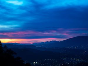 Preview wallpaper mountains, night, sky