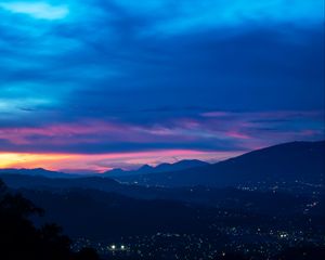 Preview wallpaper mountains, night, sky