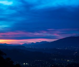 Preview wallpaper mountains, night, sky