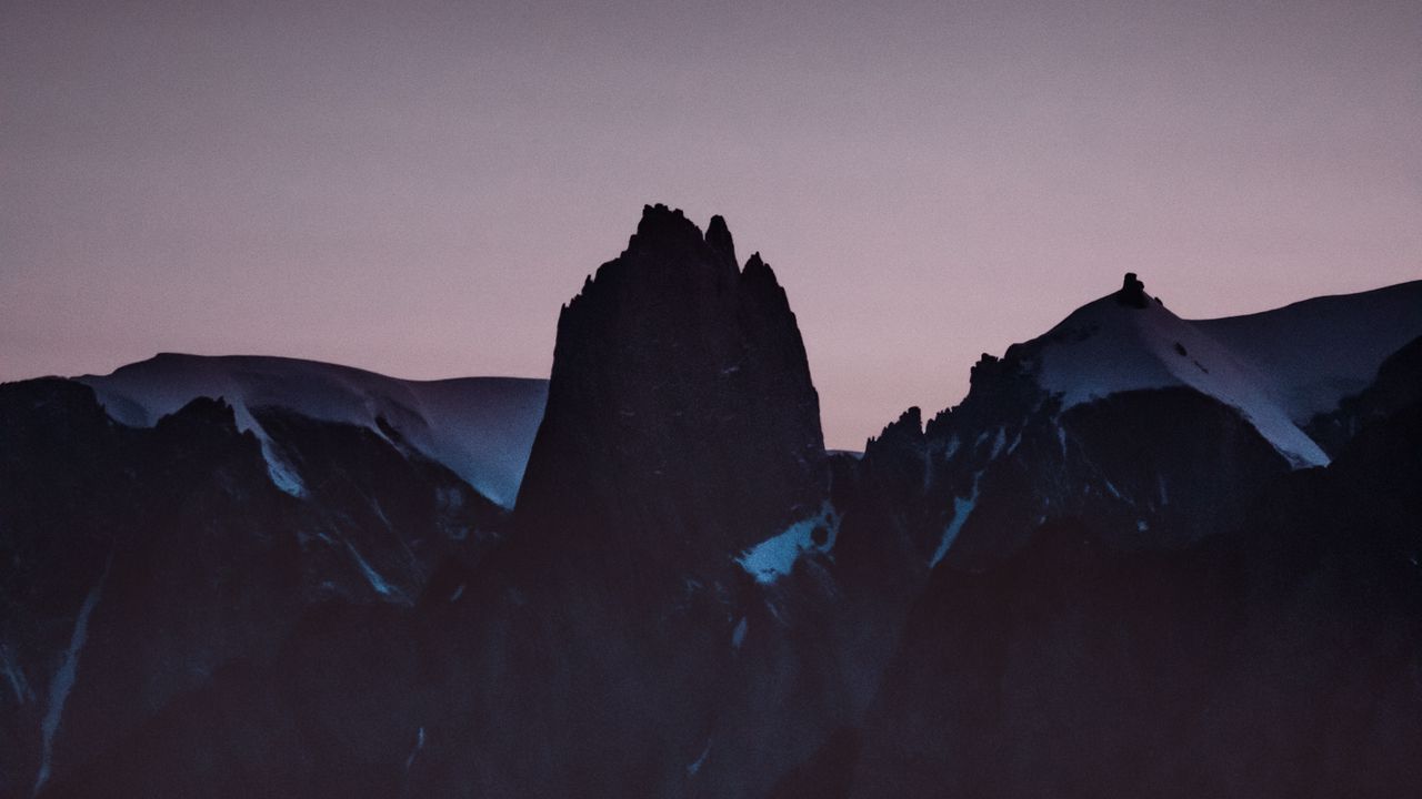 Wallpaper mountains, night, sky, dark, peaks