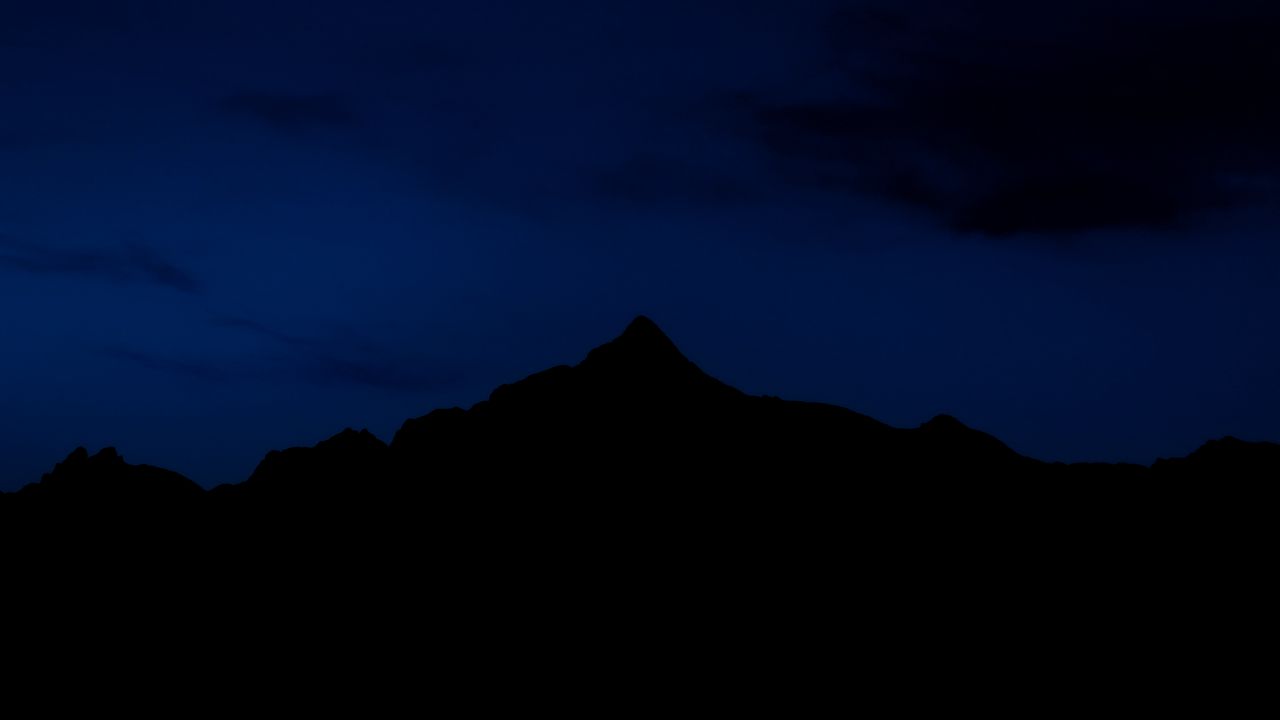 Wallpaper mountains, night, sky, darkness