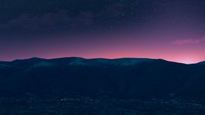 Preview wallpaper mountains, night, stars, starry sky