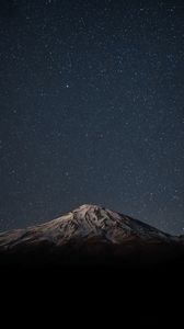 Preview wallpaper mountains, night, stars, starry sky, rocks