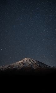Preview wallpaper mountains, night, stars, starry sky, rocks