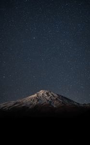 Preview wallpaper mountains, night, stars, starry sky, rocks