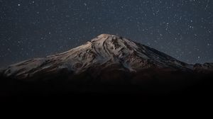 Preview wallpaper mountains, night, stars, starry sky, rocks