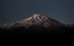 Preview wallpaper mountains, night, stars, starry sky, rocks