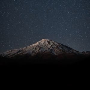 Preview wallpaper mountains, night, stars, starry sky, rocks