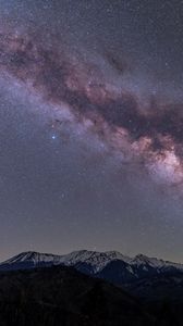 Preview wallpaper mountains, night, stars, milky way