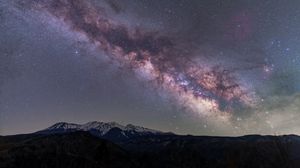 Preview wallpaper mountains, night, stars, milky way