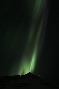 Preview wallpaper mountains, northern lights, starry sky, night