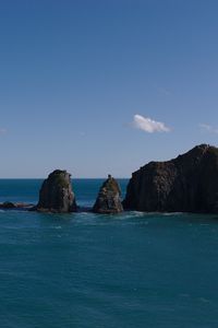 Preview wallpaper mountains, ocean, sea, clouds, horizon, nature