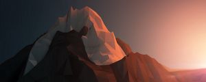 Preview wallpaper mountains, paper, bumps, light