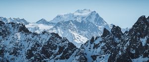Preview wallpaper mountains, peak, alps, snowy, mountain range