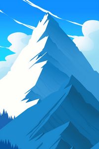 Preview wallpaper mountains, peak, art, vector, landscape