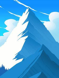 Preview wallpaper mountains, peak, art, vector, landscape