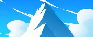 Preview wallpaper mountains, peak, art, vector, landscape