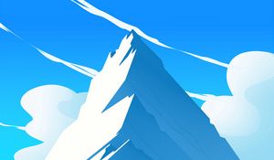 Preview wallpaper mountains, peak, art, vector, landscape