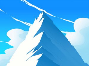 Preview wallpaper mountains, peak, art, vector, landscape