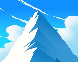 Preview wallpaper mountains, peak, art, vector, landscape