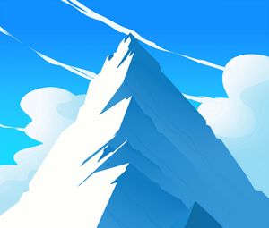 Preview wallpaper mountains, peak, art, vector, landscape