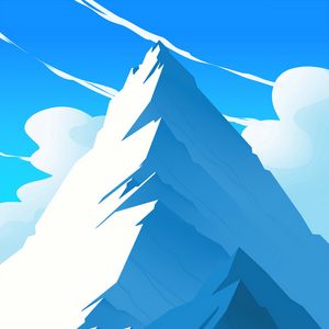 Preview wallpaper mountains, peak, art, vector, landscape