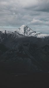 Preview wallpaper mountains, peak, clouds, shadow, landscape