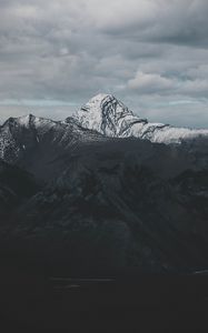 Preview wallpaper mountains, peak, clouds, shadow, landscape