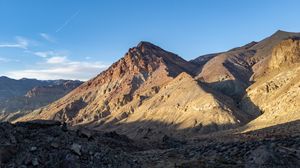 Preview wallpaper mountains, peak, rocks, stones, sky