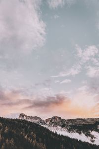 Preview wallpaper mountains, peak, sky, clouds, badia, south tyrol, italy