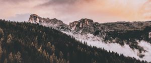 Preview wallpaper mountains, peak, sky, clouds, badia, south tyrol, italy