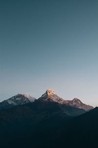 Preview wallpaper mountains, peak, sky, landscape