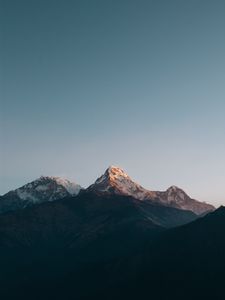 Preview wallpaper mountains, peak, sky, landscape