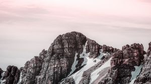 Preview wallpaper mountains, peak, snow, stones, landscape